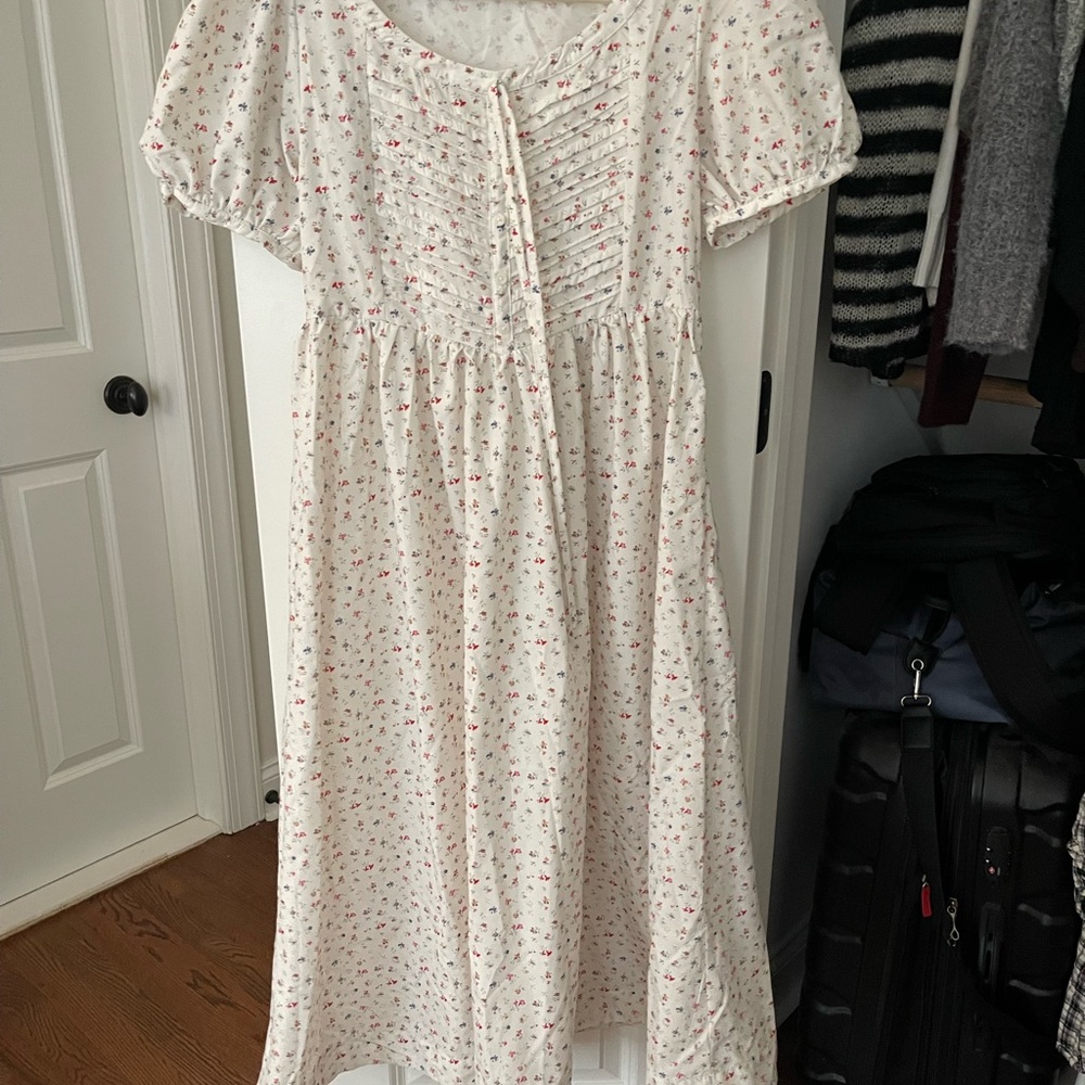 UNMARKED DEIJI STUDIOS SAMPLE SALE FLORAL COTTAGE MIDI DRESS